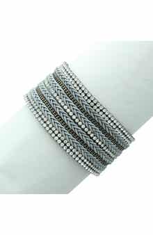 OLIVIA WELLES Mixed Media Cuff Bracelet