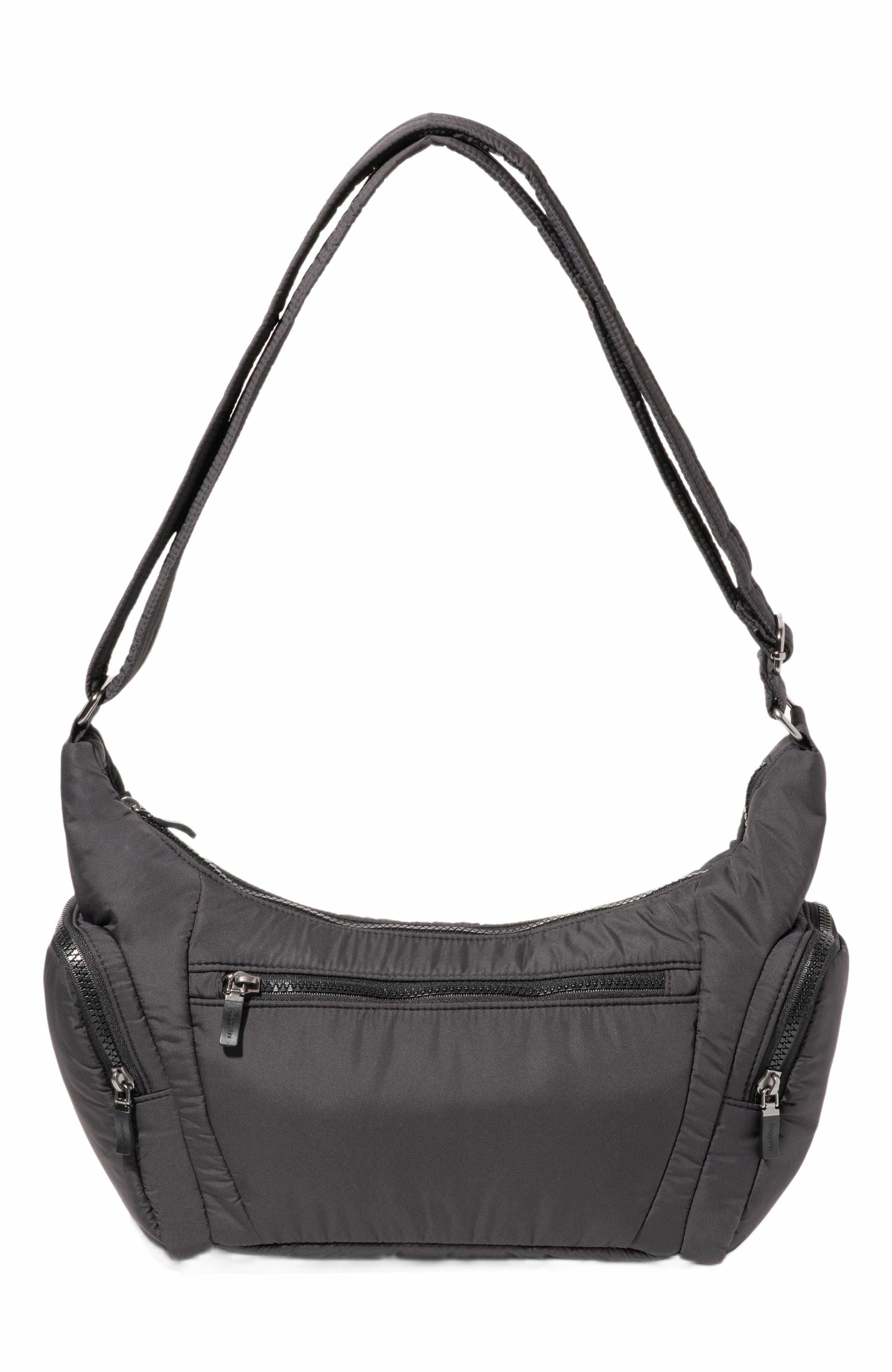 BAGGALLINI Banana Sling Crossbody Shoulder Bag, Main, color, Black Puff