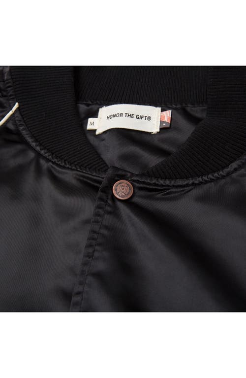 HONOR THE GIFT HONOR THE GIFT SATIN BOMBER JACKET