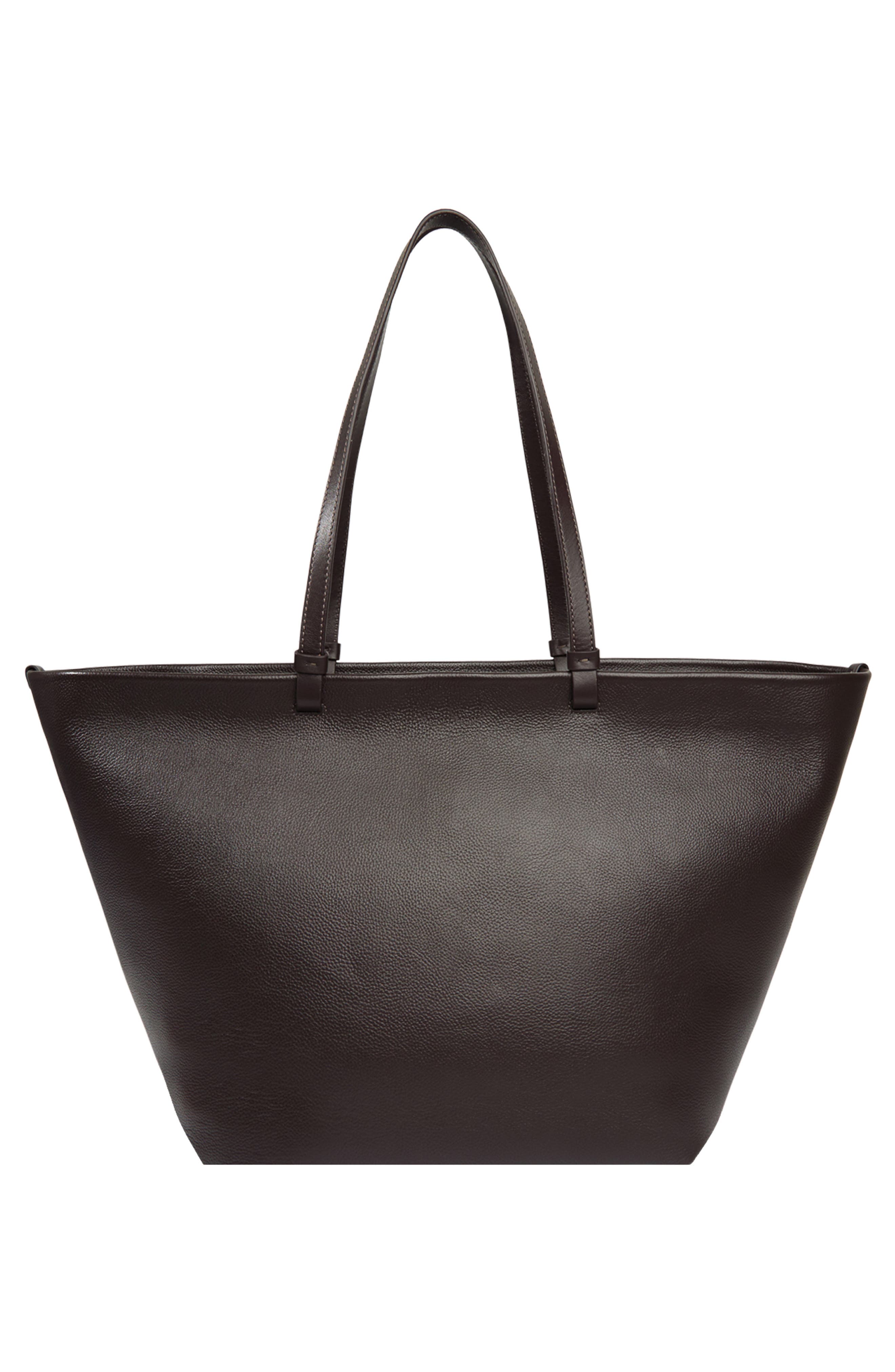 Vince Large Marin Leather Tote, Alternate, color, Cacao