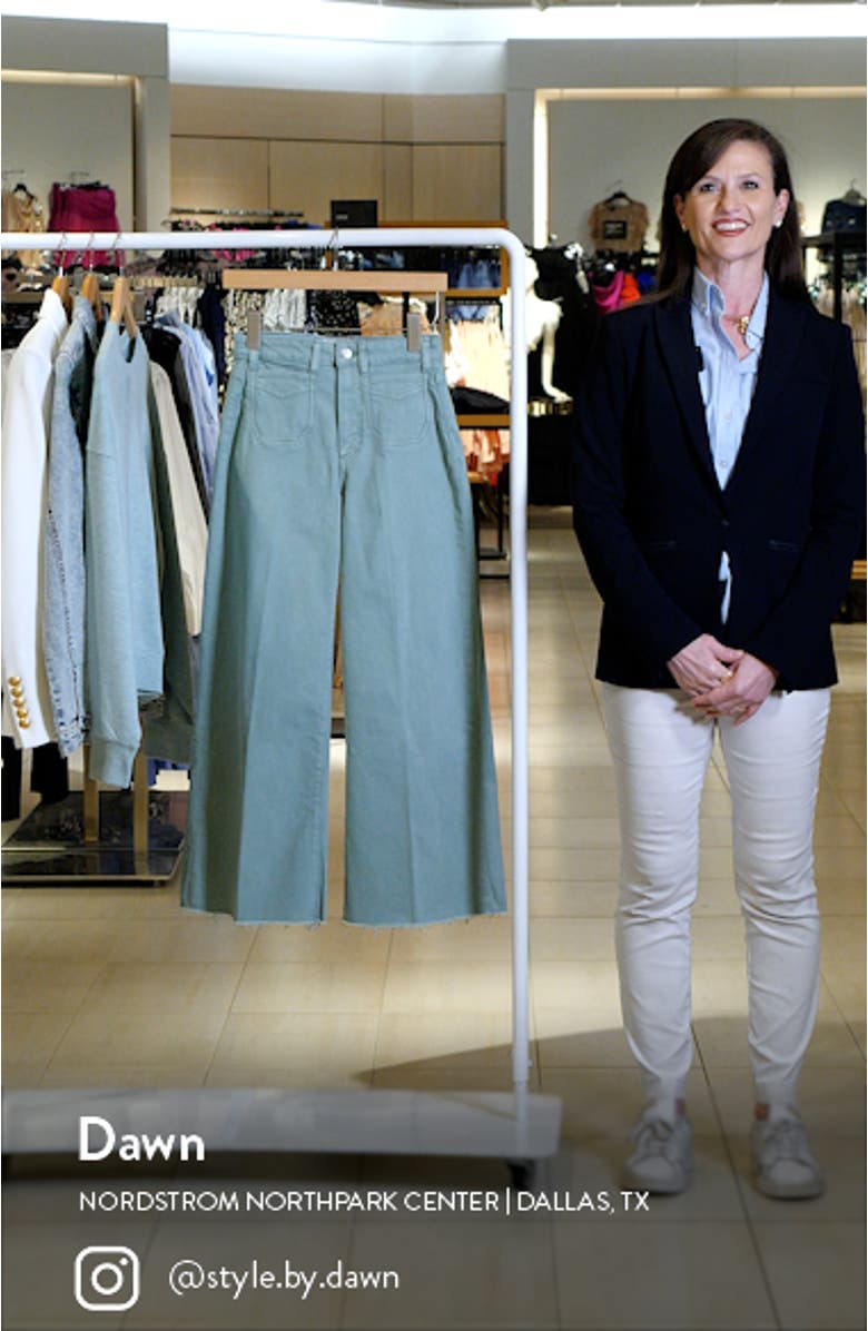 Harper Raw Hem Wide Leg Ankle Jeans, sales video thumbnail