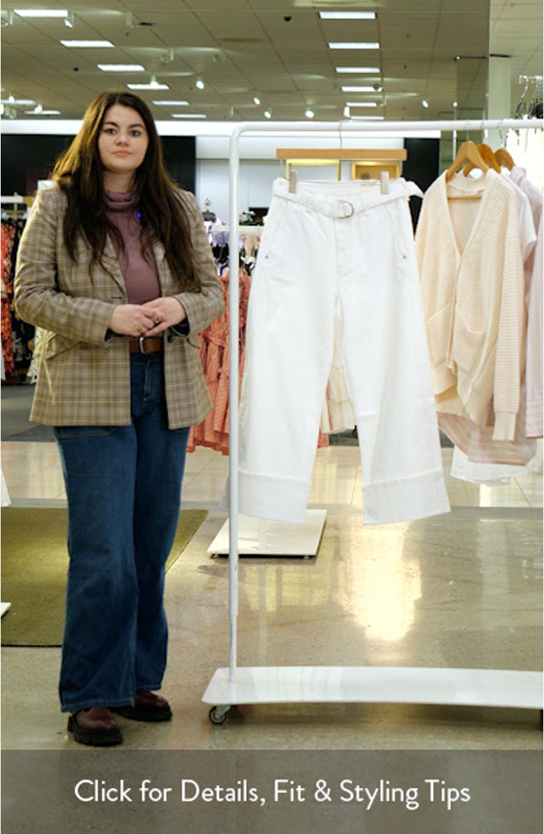 Belted High Waist Ankle Wide Leg Jeans, sales video thumbnail