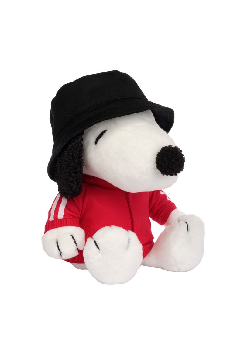 Hip Hop Snoopy Plush Dog Stuffed Animal Toy with Hat & Track Jacket, Main, color, White