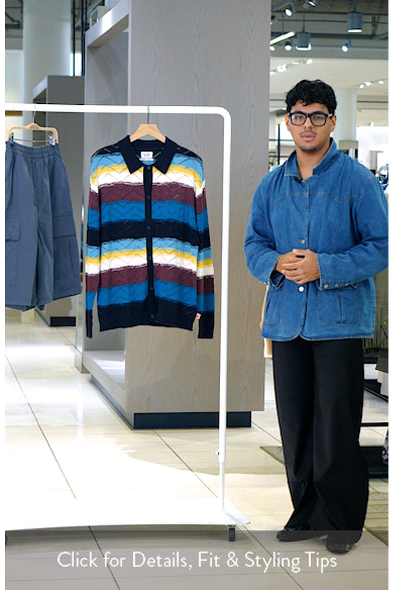 Stripe Open Knit Cardigan video