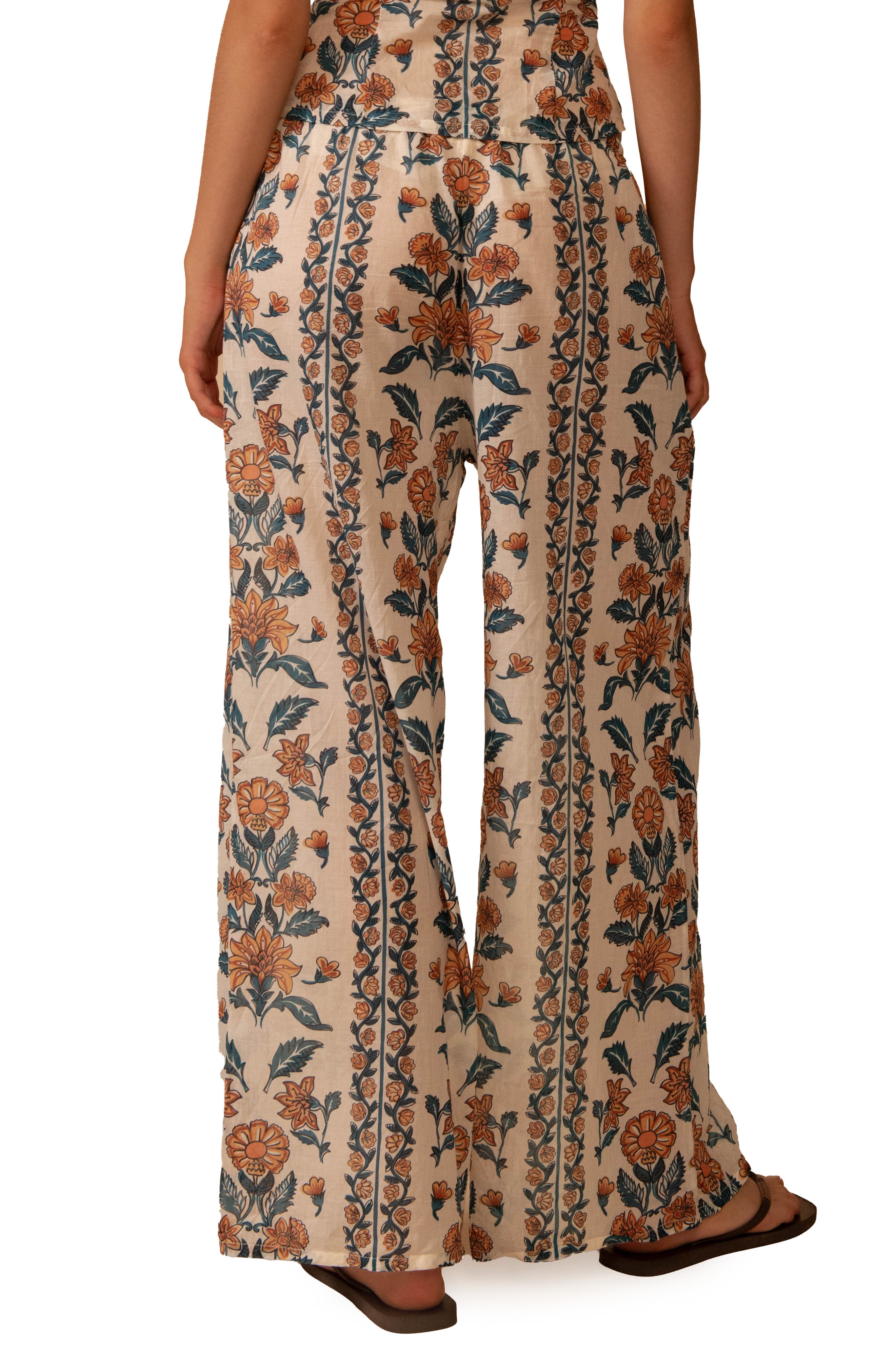 Winona Floral Wide Leg Cotton Cover-Up Pants - image 2