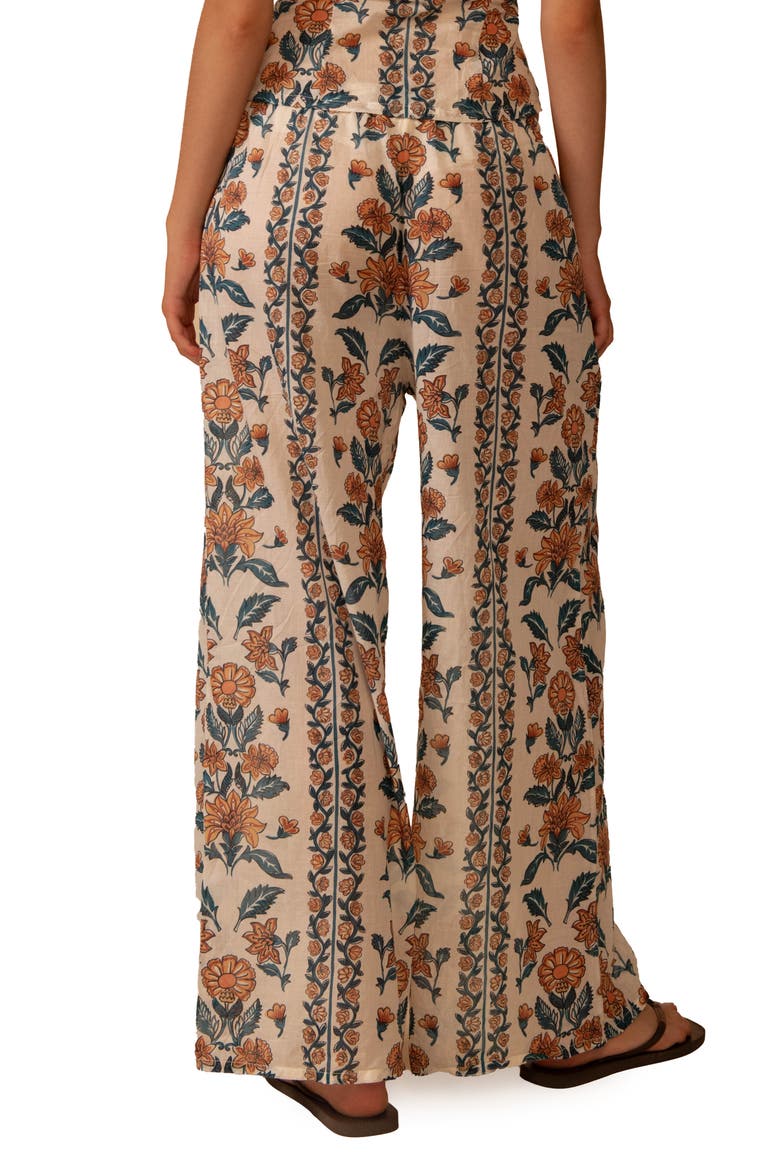 Winona Floral Wide Leg Cotton Cover-Up Pants, Alternate, color, WINONA FLORAL