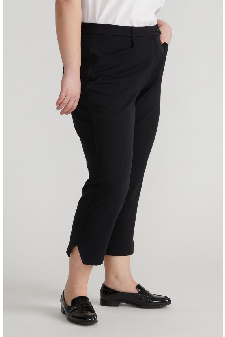 x Henning All Day Mercer Crop Tapered Leg Pants, Main, color, BLACK