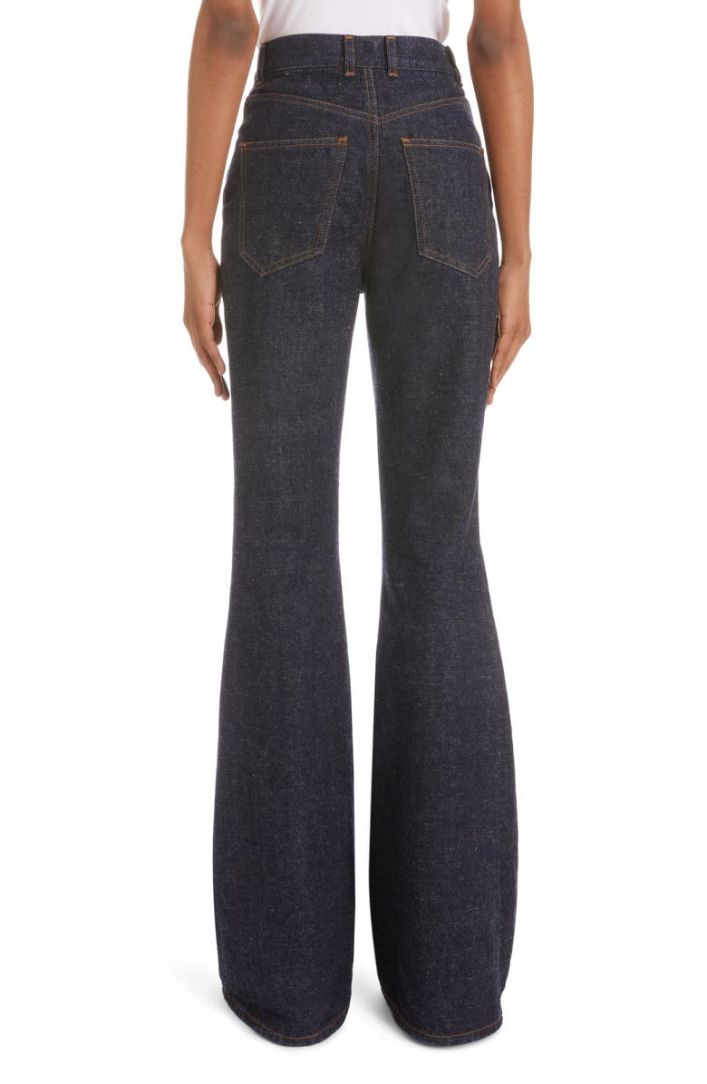 Chloé Wide Leg Cotton & Hemp Jeans, Alternate, color, 