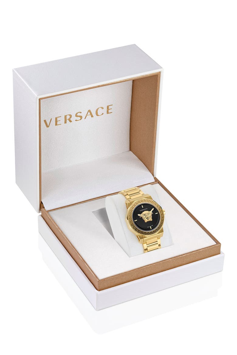 Medusa Deco Bracelet Watch, 38mm, Alternate, color, IP YELLOW GOLD