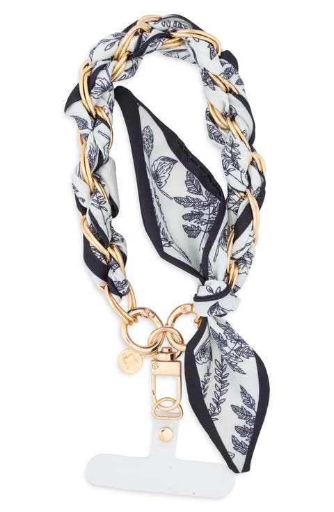 Floral Scarf Wristlet Strap