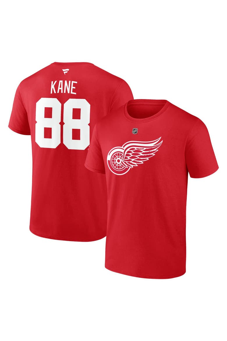 Men's Fanatics Patrick Kane Red Detroit Red Wings Authentic Stack Name & Number T-Shirt, Main, color, Red