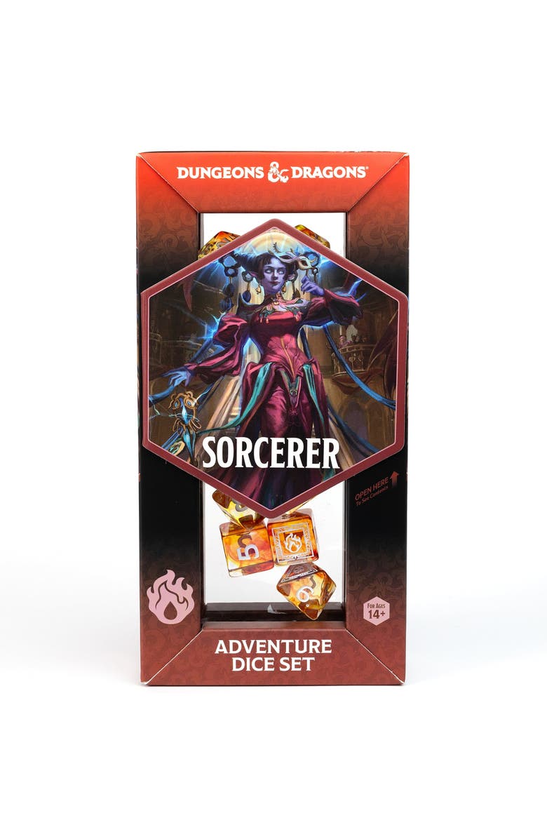 Dungeons & Dragons D&D Adventure Dice Sorcerer Orange, 16Pc Rpg Set, Alternate, color, Orange