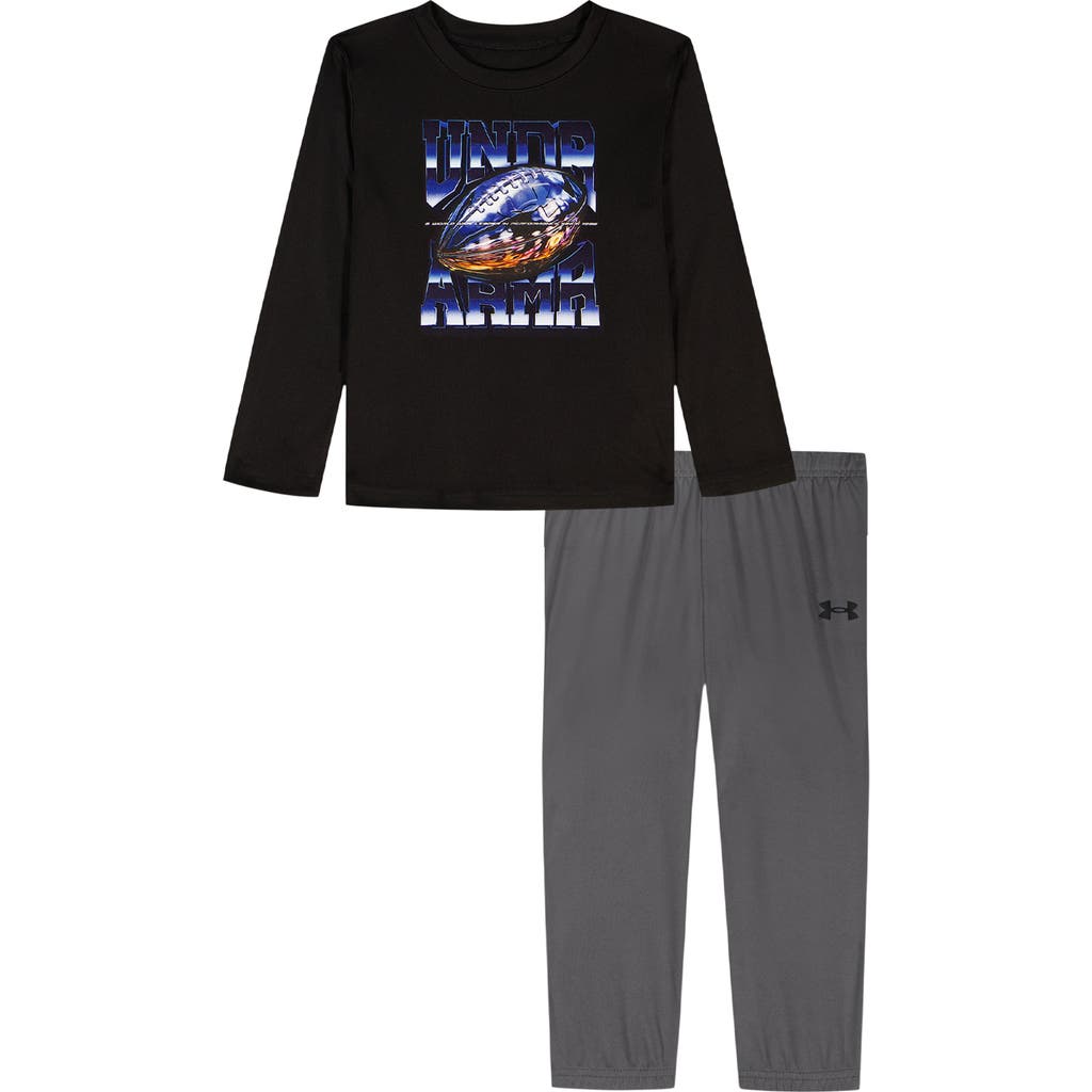 Under Armour Chrome Football Graphic T-shirt & Pull-on Pants In Black