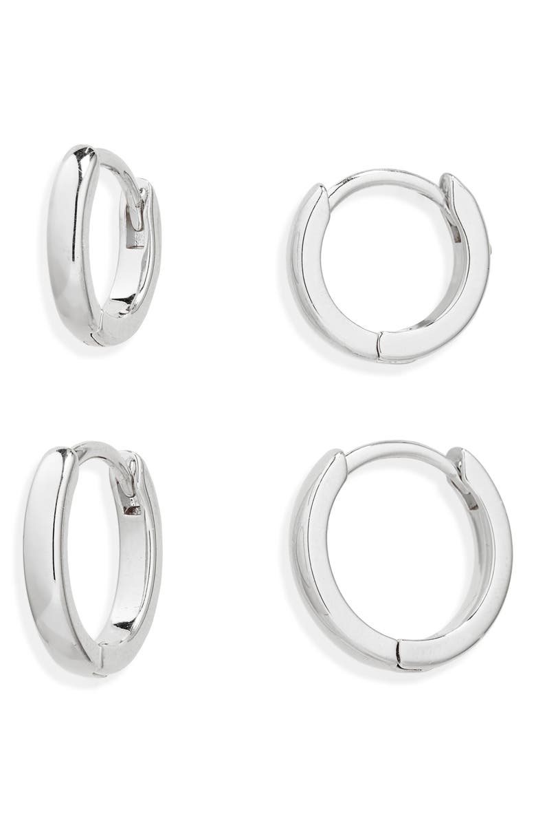Nordstrom Skinny Huggie Hoop Earrings, Main, color,