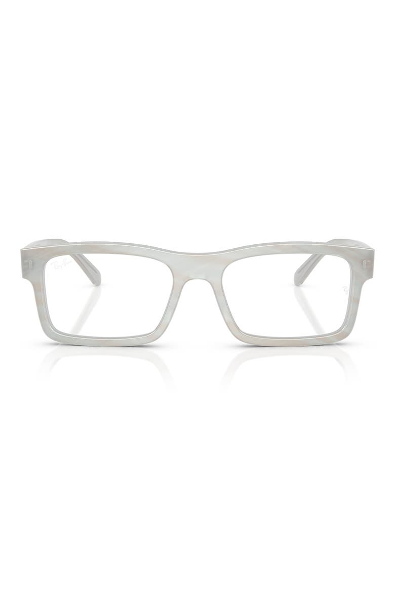 RB5435 54mm Rectangle Optical Glasses, Main, color, LIGHT BLUE
