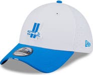 New Era Men's New Era  White/Blue Detroit Lions 2025 NFL Training Camp Throwback Logo 39THIRTY Flex Hat