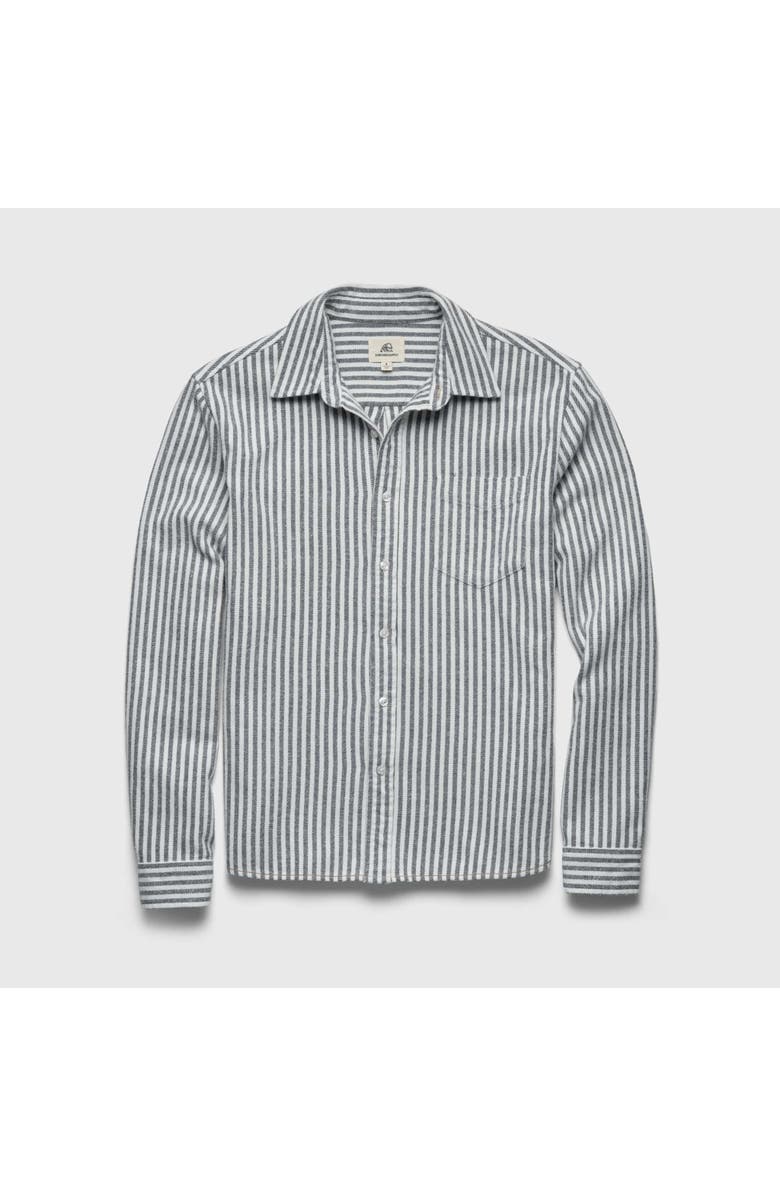 Surfside Supply Co. Brian Twill Stripe Shirt, Main, color, Navy