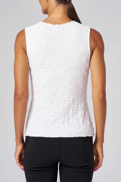Franne Golde Doheny Textured Sleeveless Top In White