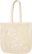 LSPACE Island Time Crochet Cotton Tote