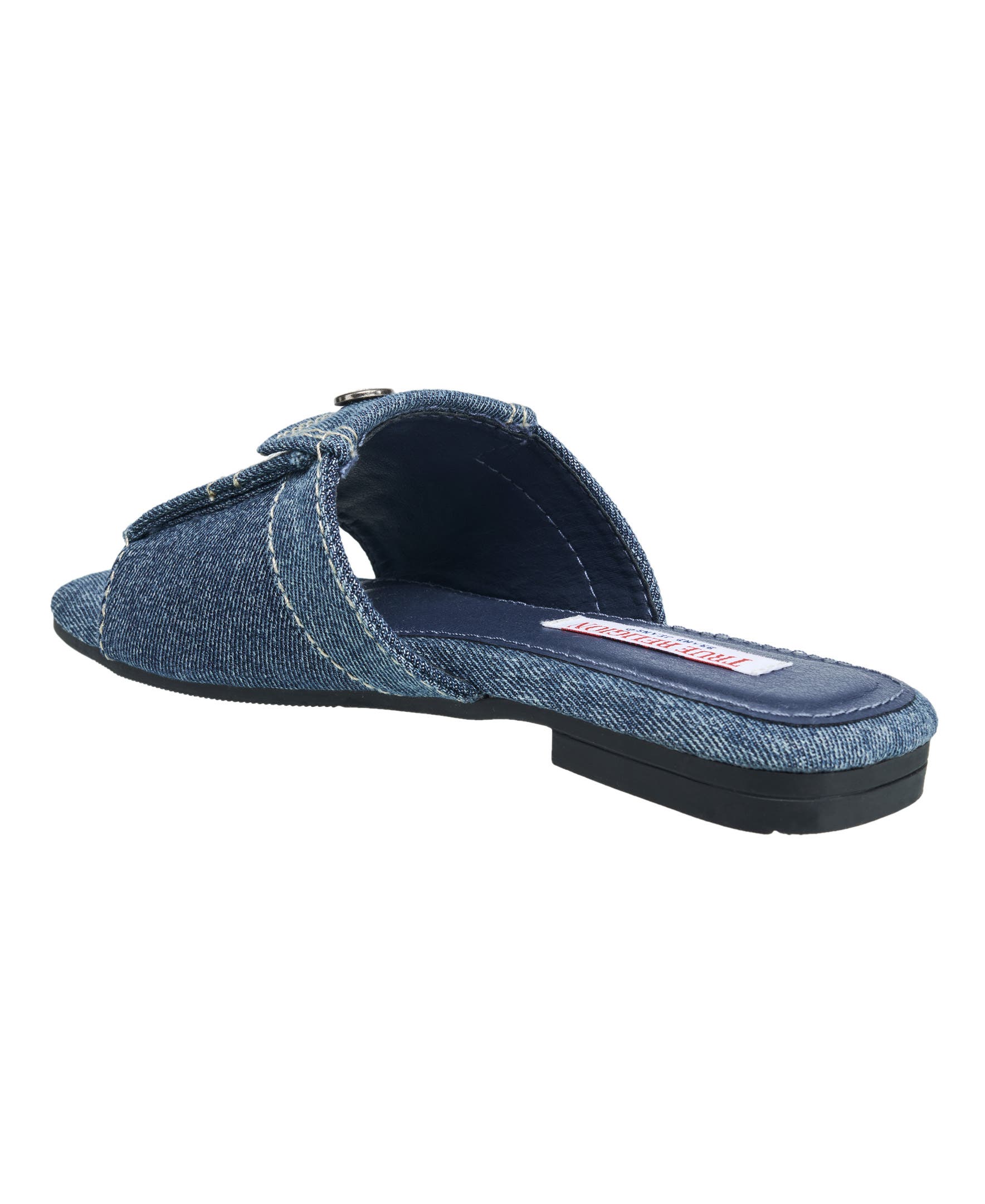 True Religion Jean Pocket Sandal, Alternate, color, Denim