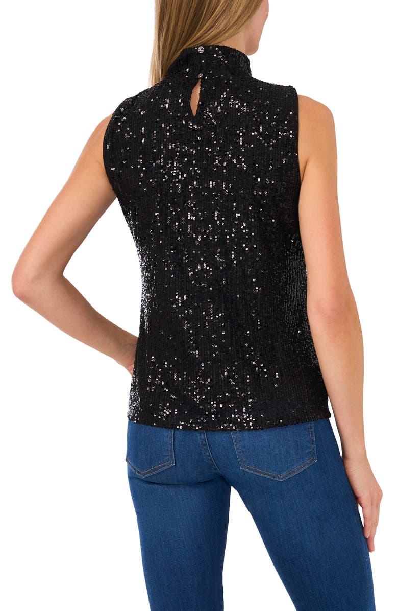 CeCe Sequin Mock Neck Top, Alternate, color, 