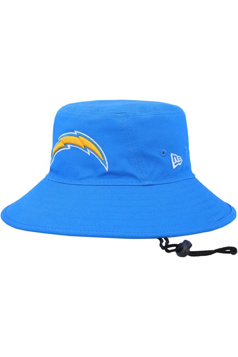 Men's New Era Powder Blue Los Angeles Chargers Main Bucket Hat, Main, color, Powder Blue
