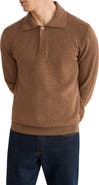 Eton Merino Wool Long Sleeve Polo Shirt