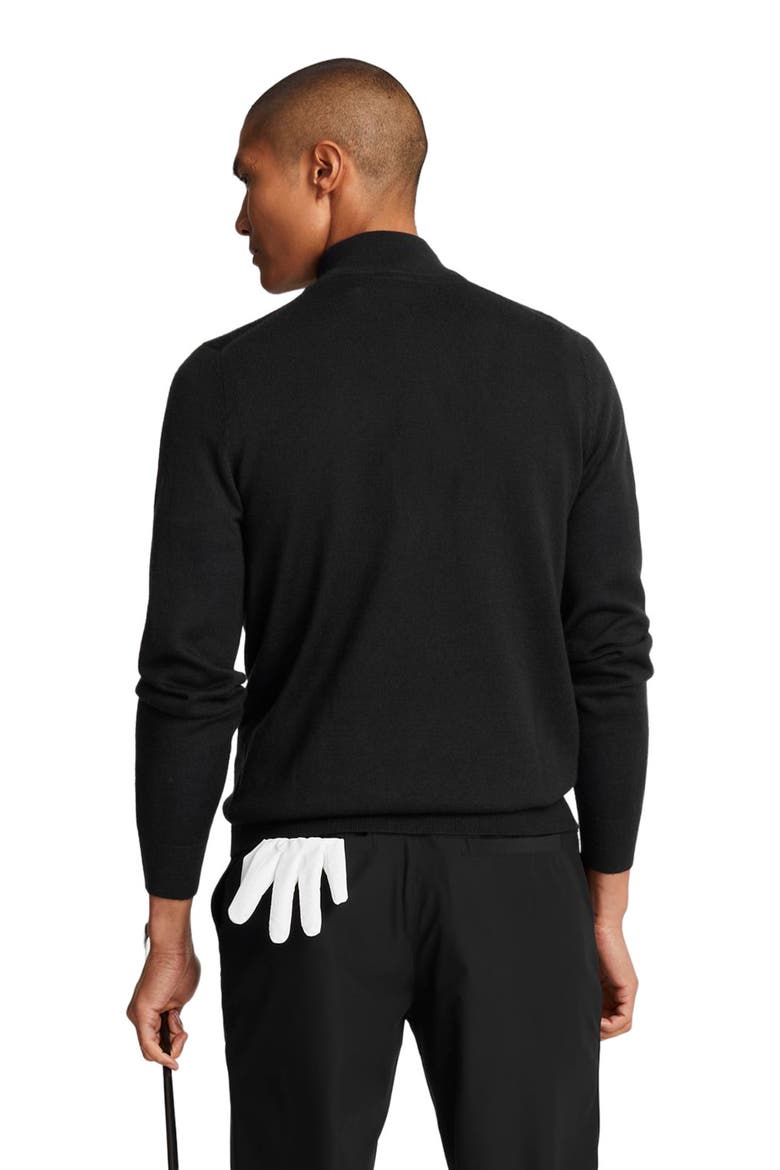 Golf Quarter Zip Merino Sweater, Alternate, color, Jet Black