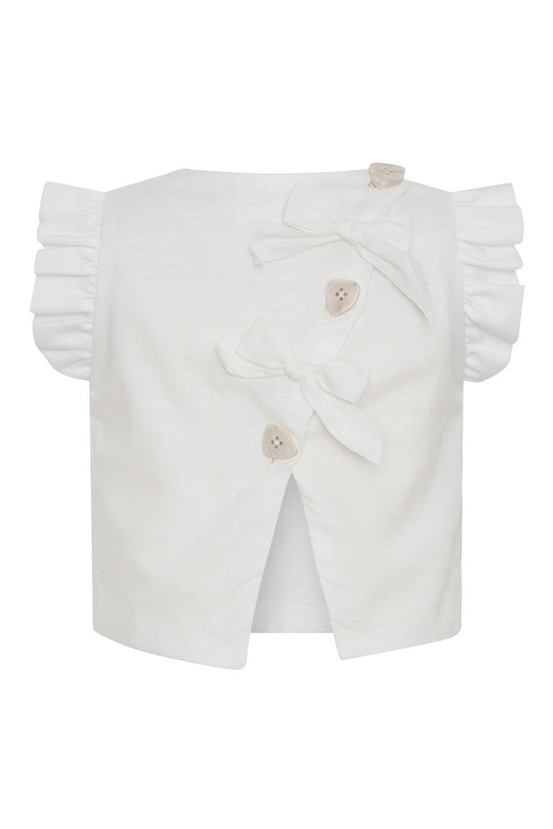 Crossover Back Top, Alternate, color, WHITE
