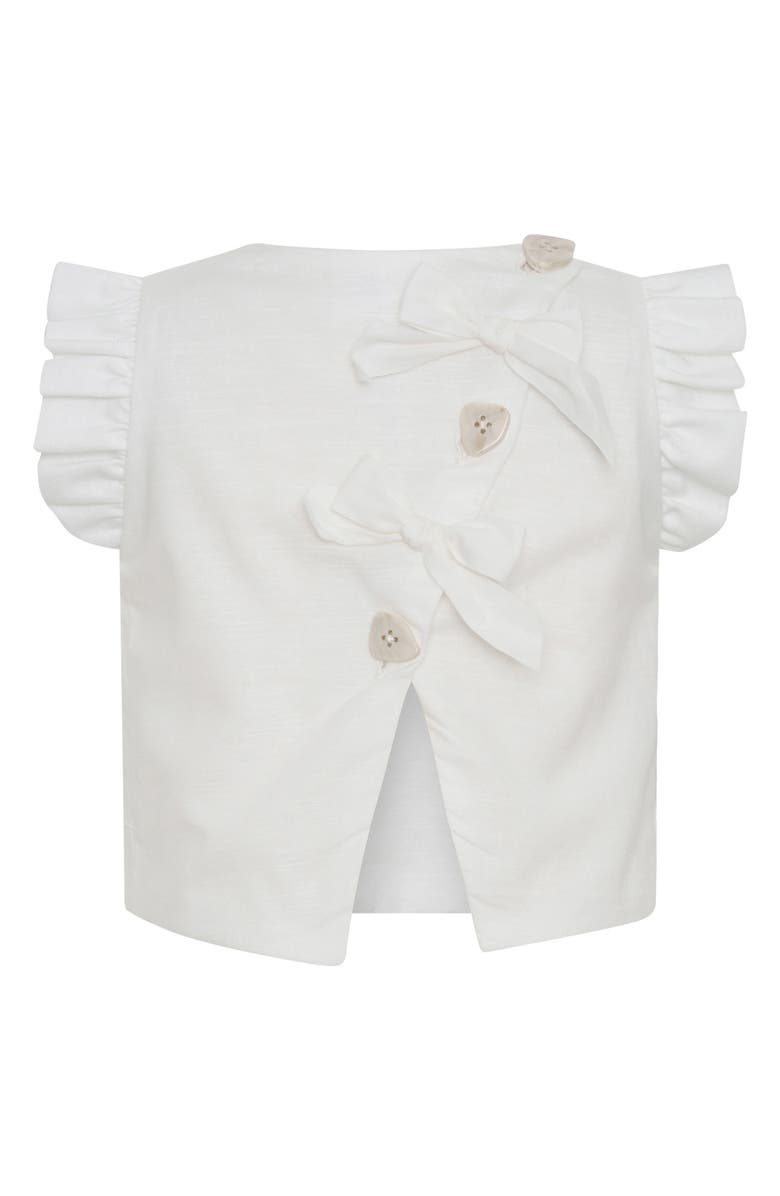 TINY TRIBE Crossover Back Top, Alternate, color, White