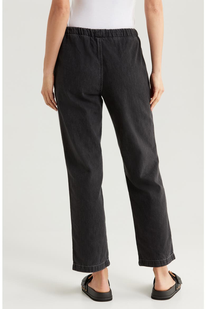 Drawstring Jeans, Alternate, color, BLACK