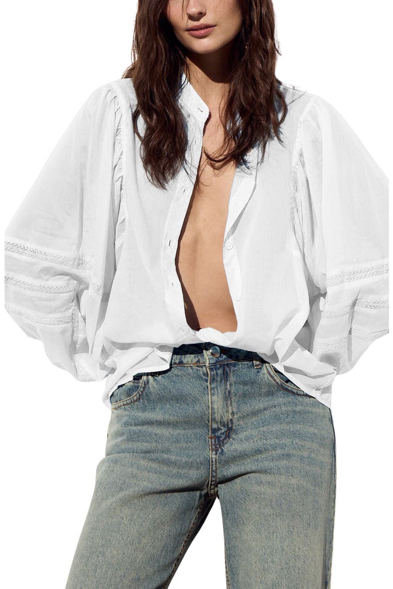 Kos Woven Shirt, Main, color, ECRU