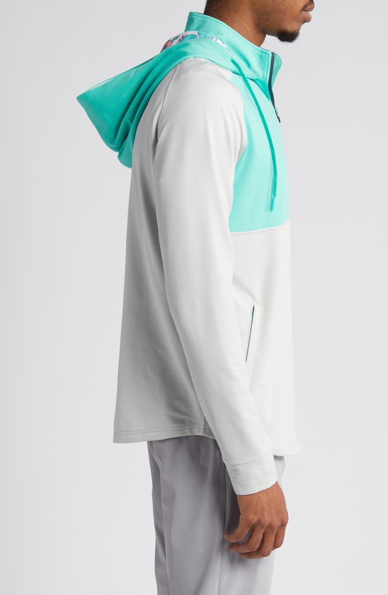 Swannies Logan Colorblock Half Zip Hoodie, Alternate, color, Cactus