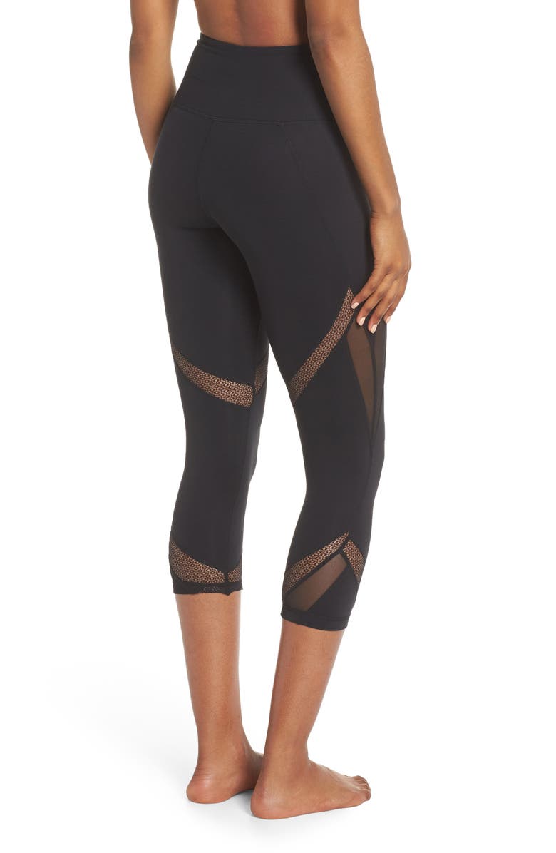 Zella Moroccan High Waist Crop Leggings, Alternate, color, 