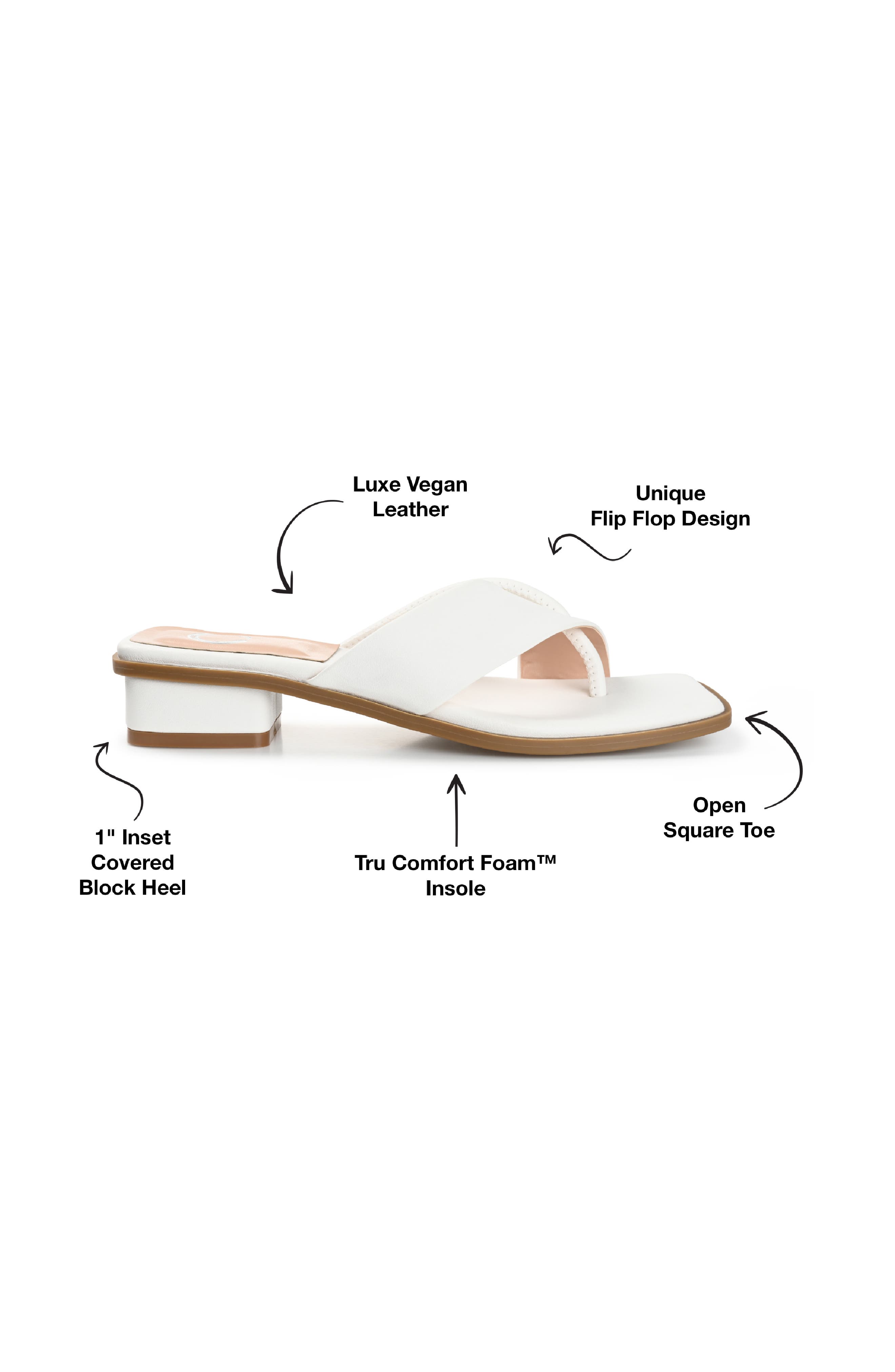 Journee Collection Mina Strappy Heeled Mule, Alternate, color, White