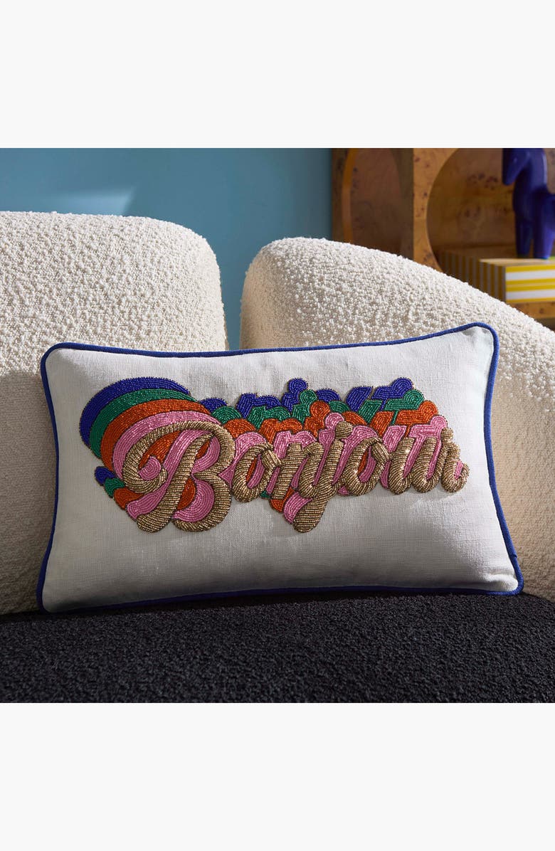 Jonathan Adler Bonjour Beaded Pillow, Alternate, color, Multicolor