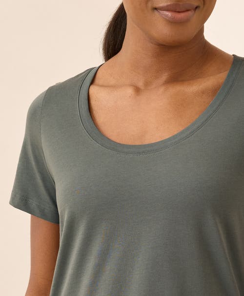 Pact Organic Cotton Softspun Scoop Neck Tee In Gray