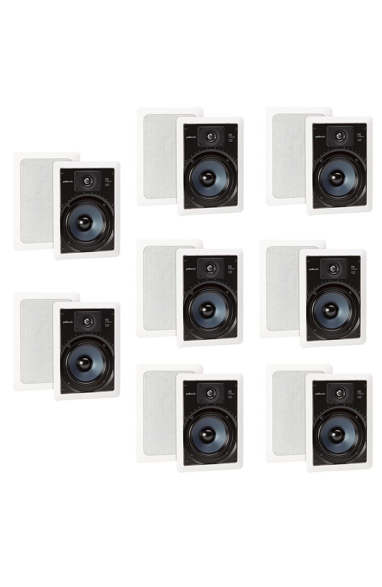 Polk Audio RC65i 2 Way In Wall Speakers - 8 Pack, Main, color, White