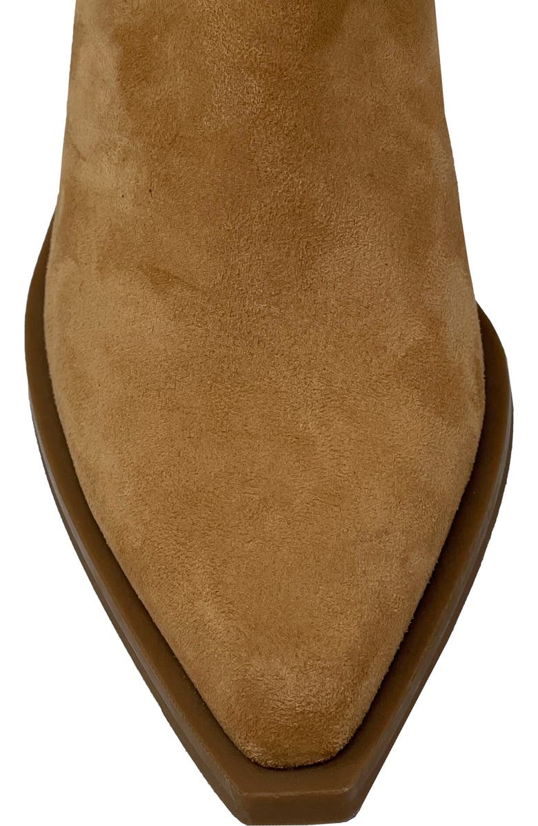 SHUSHOP Venice Block Heel Bootie, Alternate, color, Camel Suede