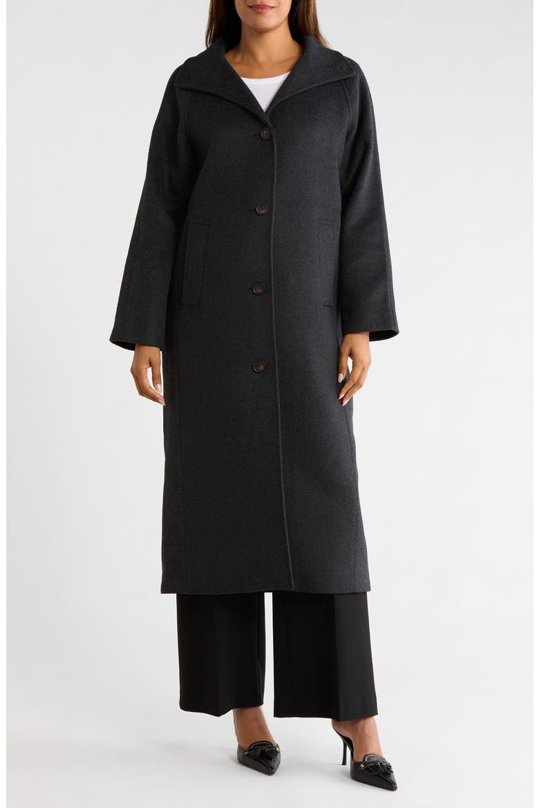 Funnel Neck Coat, Main, color, CHARCOAL