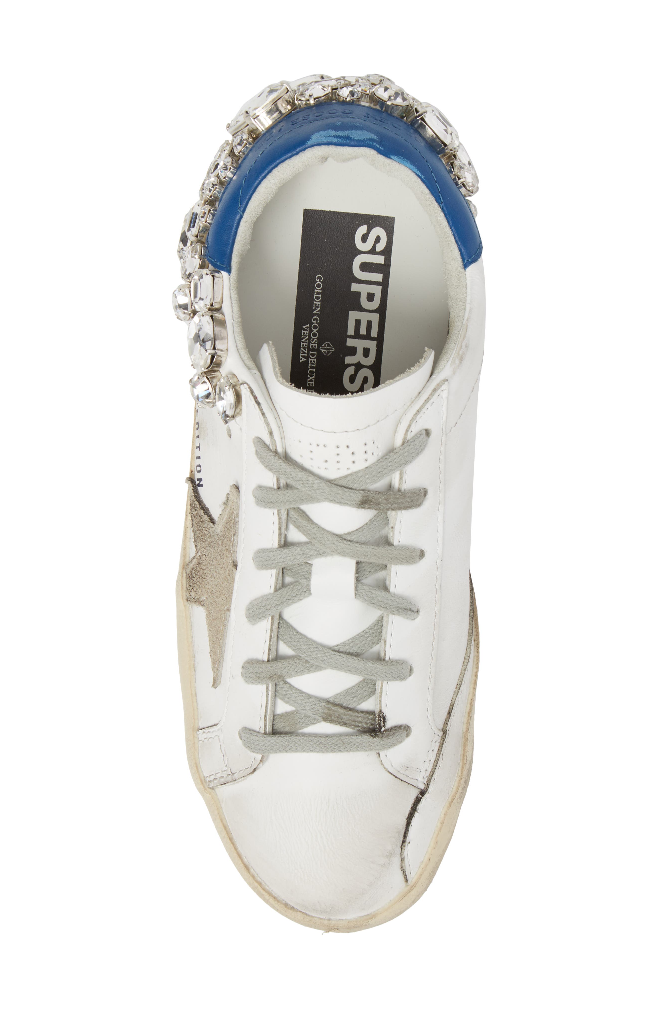 Superstar Embellished Sneaker, Alternate, color, WHITE/ GREY