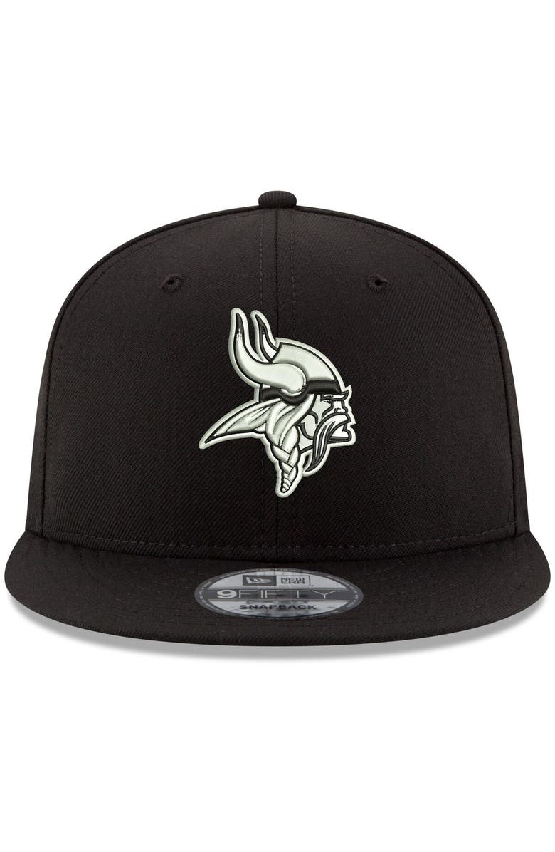 New Era Men's New Era Black Minnesota Vikings B-Dub 9FIFTY Adjustable Hat, Alternate, color, Black