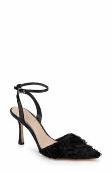 Jewel Badgley Mischka Shannon Pointed Toe Ankle Strap Pump