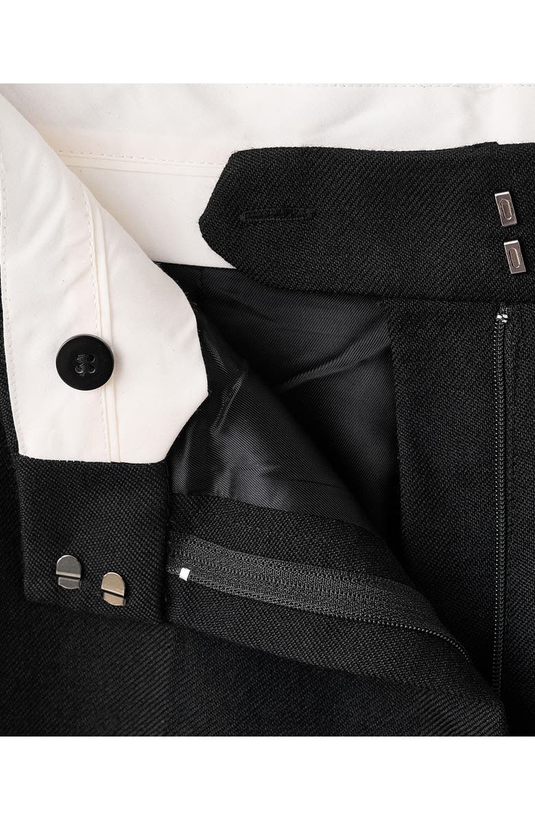 MANGO x Kaia Gerber Wool Flare Leg Dress Pants, Alternate, color, Black