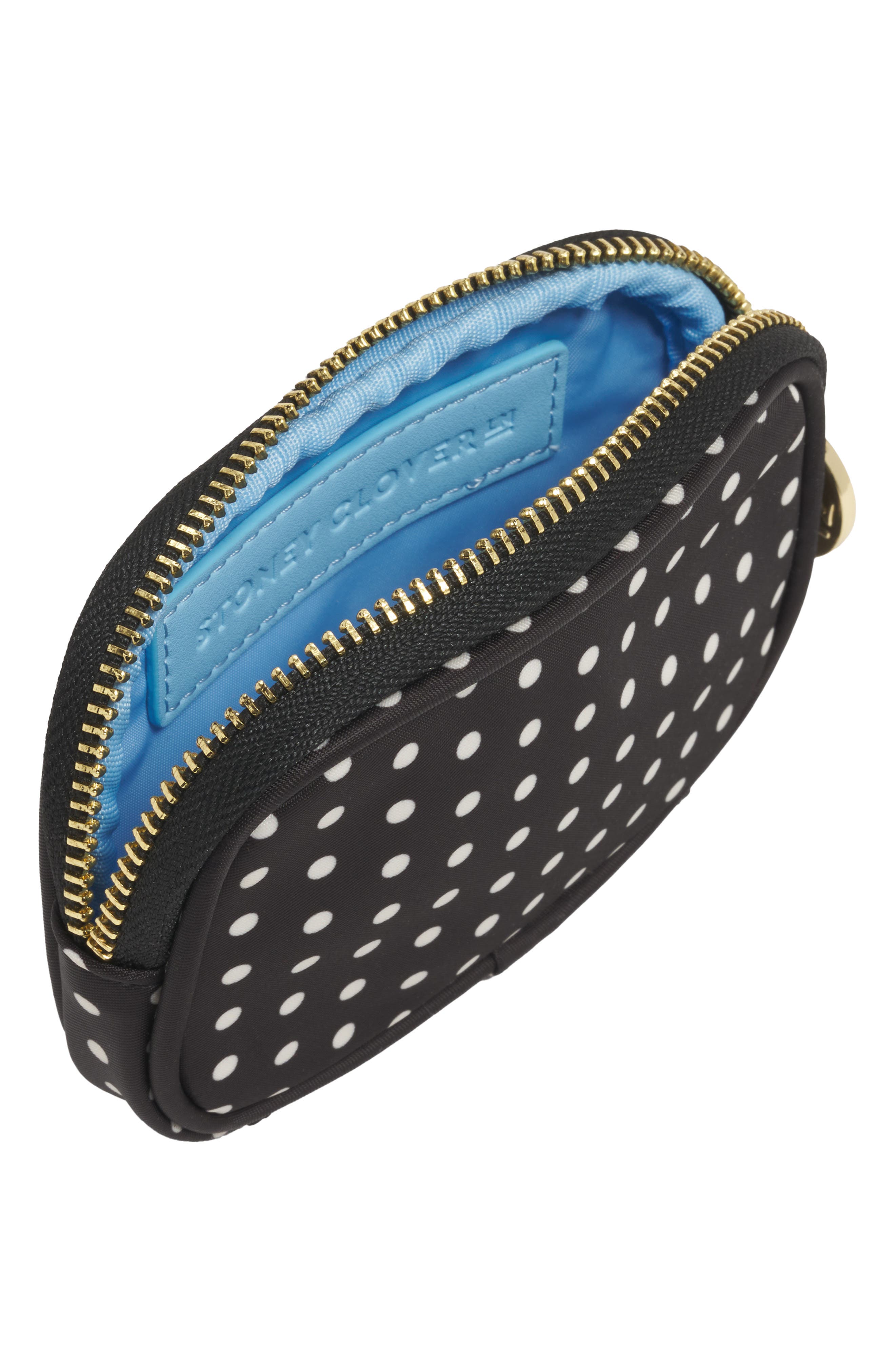 Stoney Clover Lane Micro Dot Print Nylon Pouch, Alternate, color, Small Dot Black Base