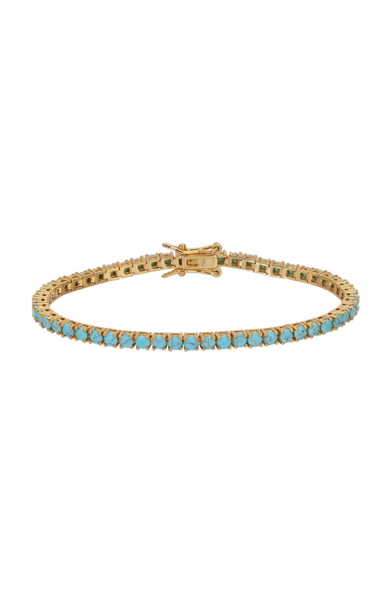 NATIVE GEM Turquoise Tennis Bracelet, Main, color, Turquoise/Aqua