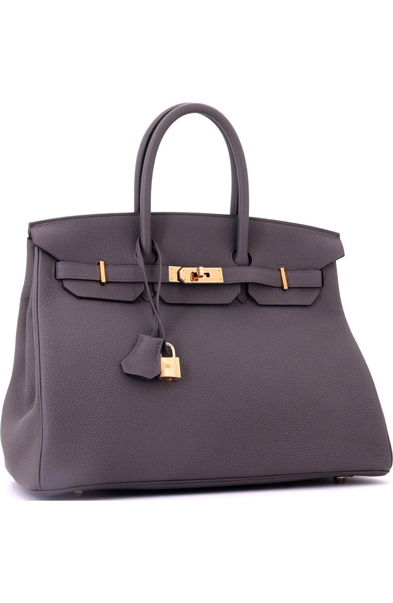 Pre-Owned Hermes Birkin Handbag Grey Togo with Rose Gold Hardware 35, Alternate, color, Etain