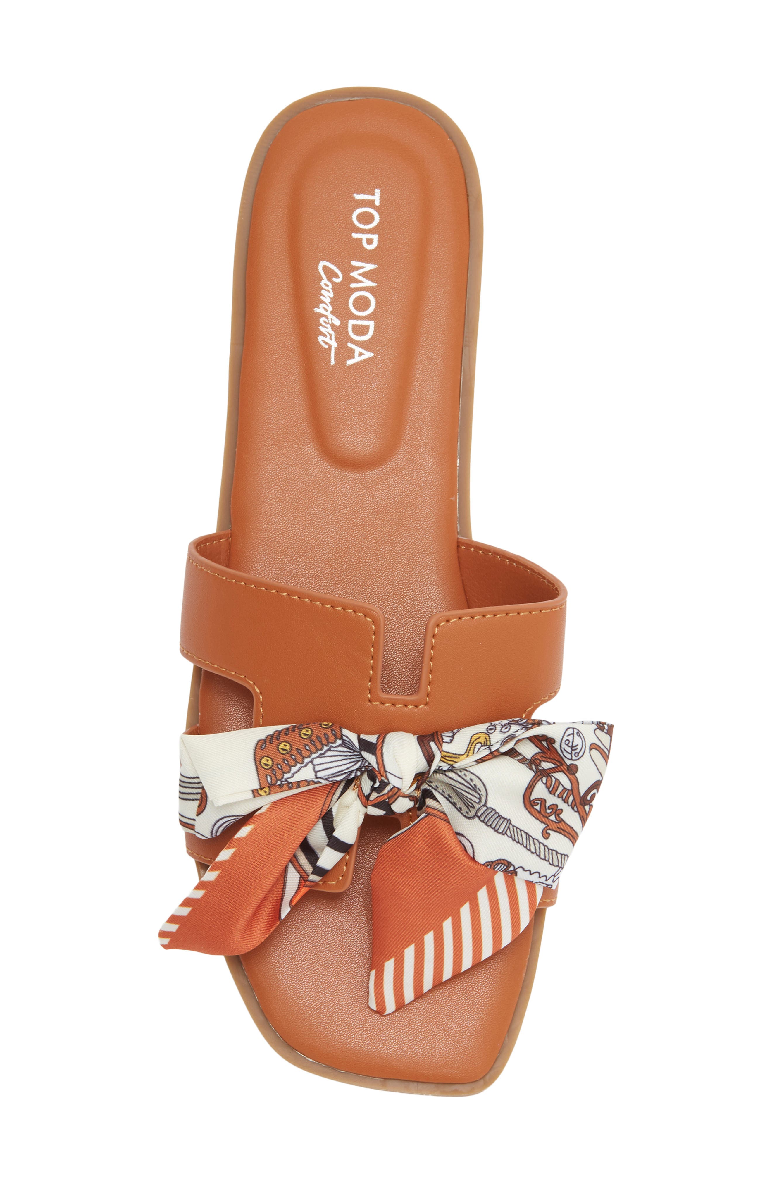 TOP MODA Vesta Flat Sandal, Alternate, color, Tan Pu