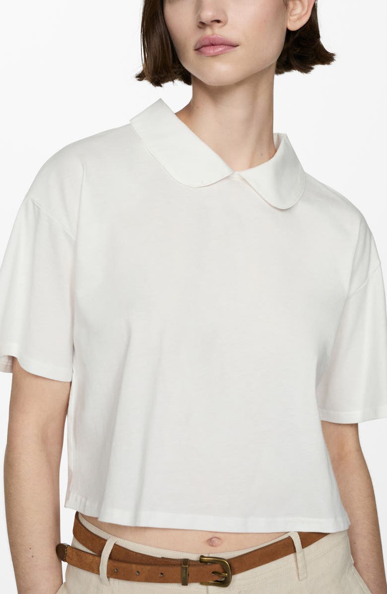 MANGO Peter Pan Collar Top, Main, color, 
