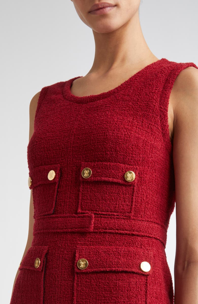 Giambattista Valli Sleeveless Bouclé Dress, Alternate, color,